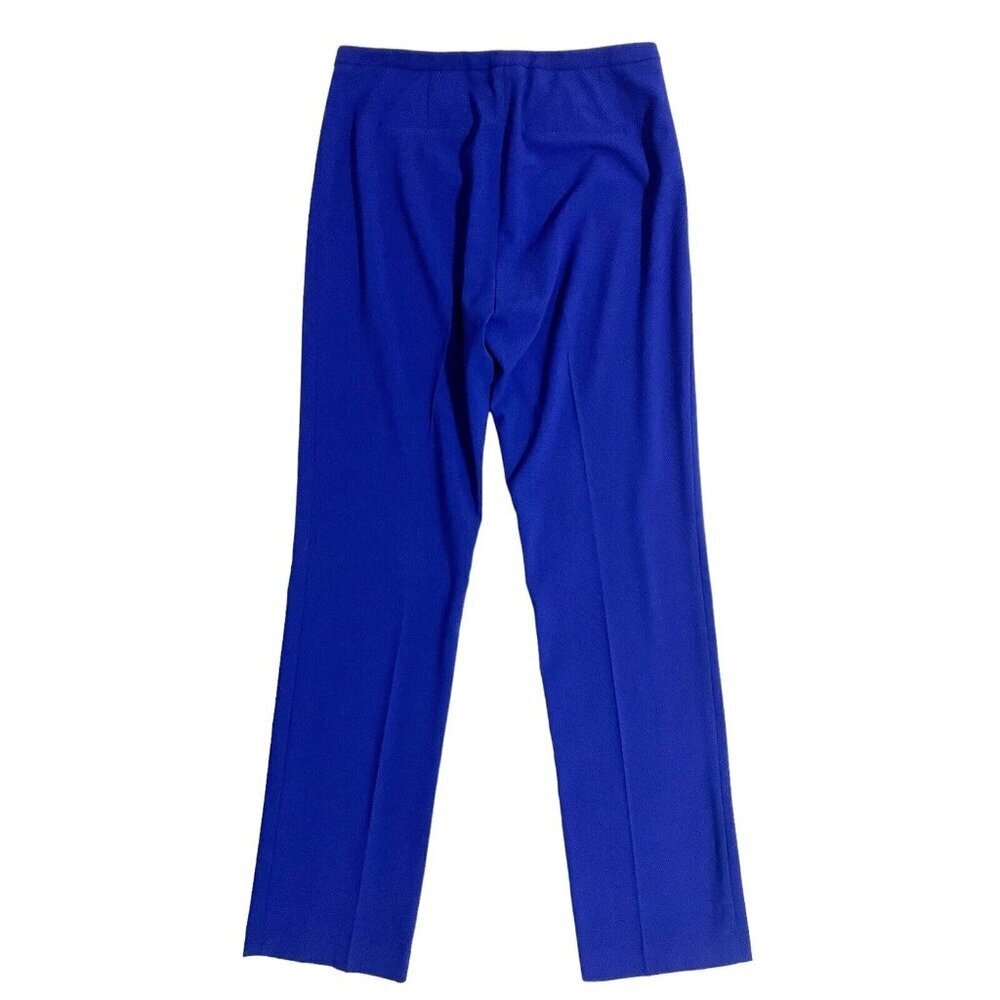 T Tahari Blue Dress Suit Pants Straight Leg Green Inseam Stripe SZ 4 New - Picture 6 of 11